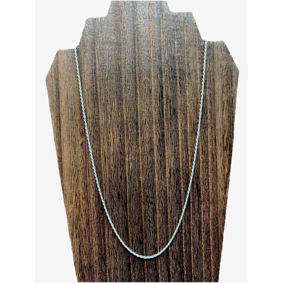 The Unbranded Brand Jewelry - 925 Sterling Silver Twisted Rope Chain Necklace 20" Italy Stamp 4.46g